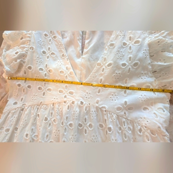 CODE X MODE-White Eyelet Babydoll Cotton Dress-Sz S - Picture 8 of 9